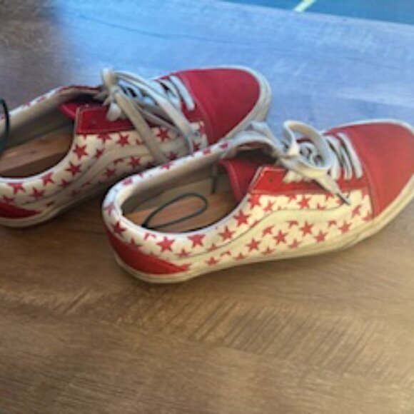 Vans Bianco Chandon Red Stressed Men's 10 - Picture 3 of 4